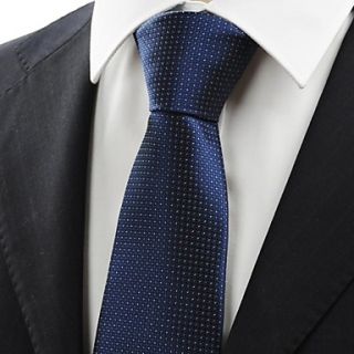 Tie New White Dot Navy Dark Blue Classic Mens Tie Necktie Formal Wedding Gift