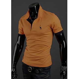 Chaolfs Mens Large Size Short Sleeve Fawn Polo Shirt (Screen Color)