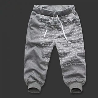 Mens Summer Casual Cropped Letter Printing Shorts