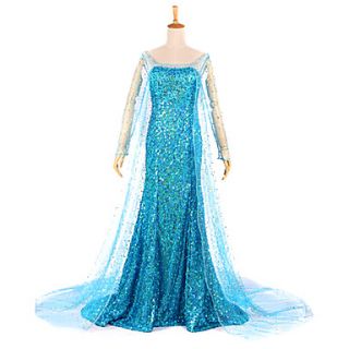 Frozen Princess Elsa Lake Blue Sequin Womens Halloween Costume