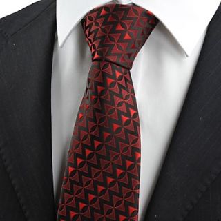 Tie New Red Black Arrow Pattern Unique Mens Tie Necktie Wedding Holiday Gift