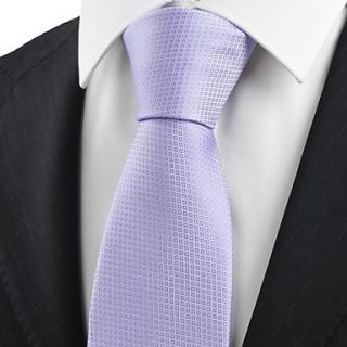 Tie Violet Purple Diamond Pattern JACQUARD WOVEN Mens Tie Necktie Wedding Gift