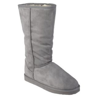 Womens Journee Collection Ladies 12 Inch Faux Suede Boot   Gray (7)