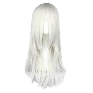 Harajuku Style Cosplay Synthetic Wig Inuyasha Hakutoshi Straight Long Wig(White)