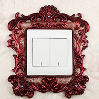 Luxury Palace Style Brown Light Switch Stickers