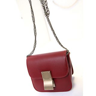 Daidai Womens Navy Style PU Leather Wine Shoulder Bag