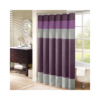 Florence Pleated Shower Curtain, Purple