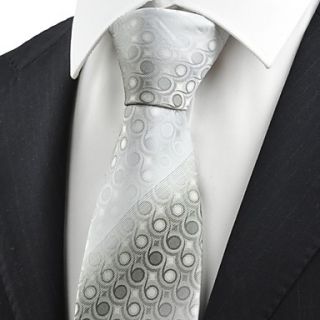Tie Ash Grey Gradient Swirl Paisley Pattern Mens Tie Necktie Formal Suit Gift