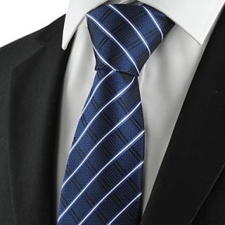 Tie New Plaid Checked Navy Classic Mens Tie Formal Suit Necktie Holiday Gift