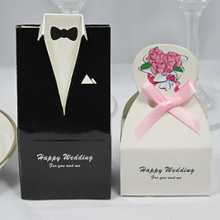 Tuxedo Gown Favor Box (Set of 12)