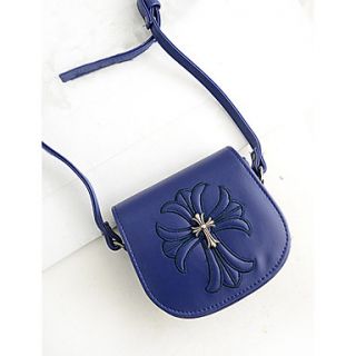 Daidai Womens Vintage Cross Pattern Mini Royal Blue Shoulder Bag