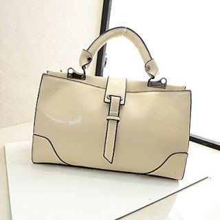 Daidai Womens Korean Style Solid Color Basic White Tote
