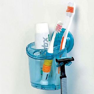 Strong Scution Plastic Toothbrush Holder Random Colour, L10cm x W7cm x H7cm