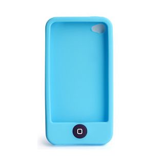 Chocolate Bean Silicon Case for iPhone 4 (Blue)