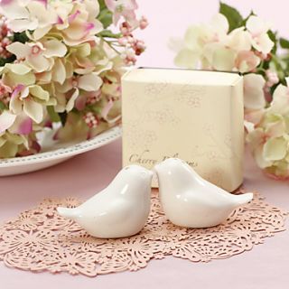 Love Birds Ceramic Salt Pepper Shakers Wedding Favor (Set of 2)