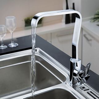 Morden Solid Brass Kitchen Faucet (Chrome Finish)