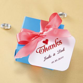 Personalized Favor Tags   Thanks (set of 36)
