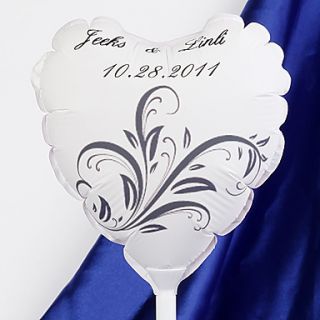 Personalized Heart shaped Wedding Balloon   Orchid