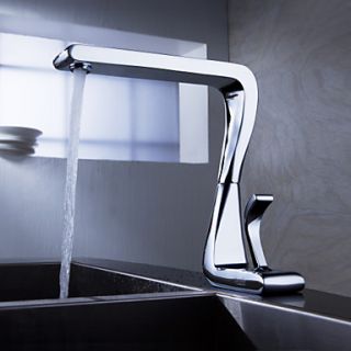 Sprinkle by Lightinthebox   Contemporary Solid Brass Kitchen Faucet Chrome Finish