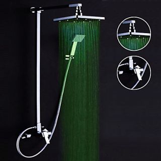 Color Changing LED Shower Faucet with 8 inch Shower Head Hand Shower
