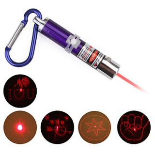 4 in 1 Red Laser LED Keychain   Purple