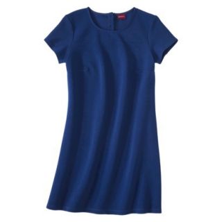 Merona Womens Textured Cap Sleeve Shift Dress   Waterloo Blue   XXL