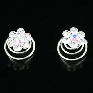 2 Pieces Gorgeous Rhinestones Bridal Pins Wedding/ Special Occasion Headpieces