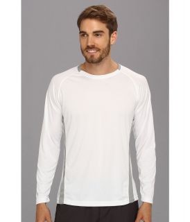 U.S. Polo Assn Micro Mesh Long Sleeve Raglan Crew Neck Mens T Shirt (White)