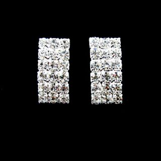 Fabulous Rhinestones With Silver/Alloy Plating Bridal Earrings