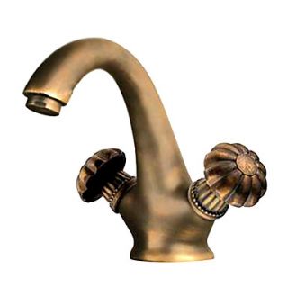 Centerset Antique Brass Bathroom Sink Faucet
