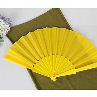 Yellow Silk Hand Fans (set of 6)