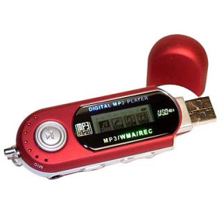 USB Style  Player with LCD Screen (1GB, Red)