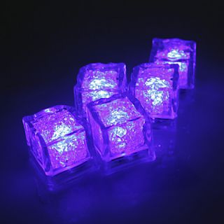 Diamond Ice Cube Shaped Purple LED Light (12 Pack)