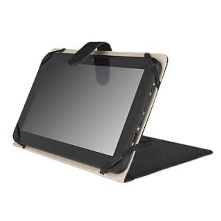 Leather Protective Case with Adjustable Stand for 10 Inch Tablet PC   Black