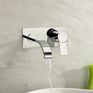 Contemporary Bathroom Sink Faucet (Chrome Finish)