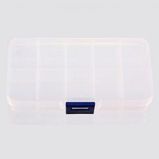 Clear Plastic Nail Art Tip Storage Box Case Tool