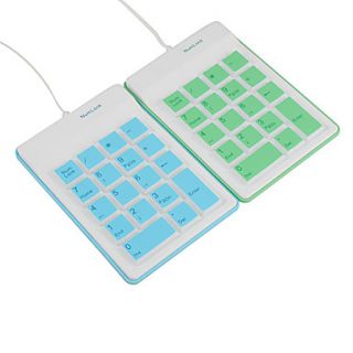USB 18 Key Silicon Numeric Keypad for Laptop (70CM Cable)