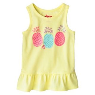 Circo Infant Toddler Girls Pineapple Peplum Tank   Bumble Bee 3T