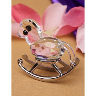 Crystal Wooden Horse Keepsake