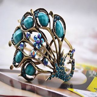 Womens Turquoise Peacock Bracelet (Inner Dia6.5CM)