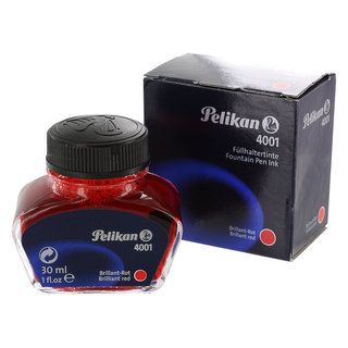 Authentic Fine Writing Pelikan 4001 Bottle Ink 30ml Brilliant Red