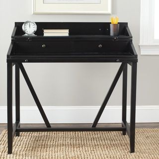 Safavieh Wyatt Black Writing Desk (BlackMaterials Pine woodFinish BlackDimensions 36 inches high x 40.2 inches wide x 22 inches deepThis product will ship to you in 1 box.Assembly required )