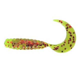 Soft Bait Worm 40MM 1G Silicon Fishing Lure Packs (20 pcs/Color Assorted)