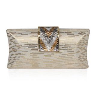 Faux Leather With Crystal Clutch/Evening/Novelty Bag (More Colors)