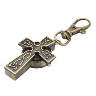 The Cross of Unisex Alloy Analog Quartz Keychain Watch (Bronze)