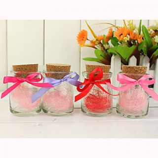 Small Wishing Bottle With Ribbon Bow Favor Holder (Set of 12)