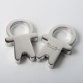Personalized Jumper Design Key Ring Wedding Favor (Set of 4)
