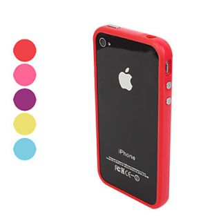 TPU Bumper Frame Case with Metal Buttons for iPhone 4 and 4S