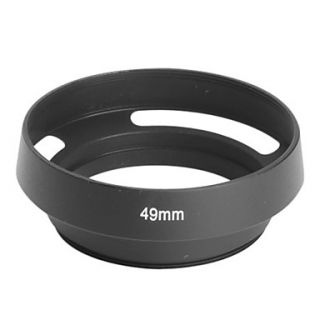 Metal Tilted Vented Lens Hood Shade for Leica M LM 49mm
