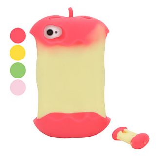 Cute Apple shaped Protective Silicone Case for iPhone 4 and 4S (Assorted Colors)